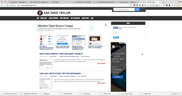 mobile website