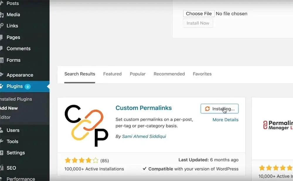 permalinks is a wordpress plugin to control post URLs