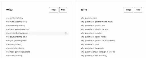 Answer the public keyword tool