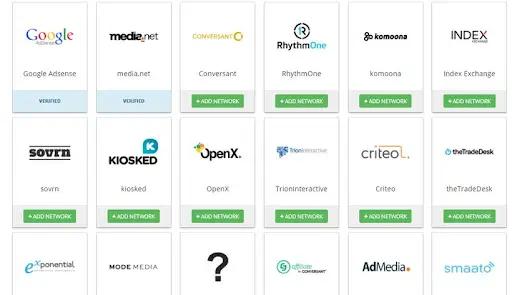 Ezoic ad networks for display ads