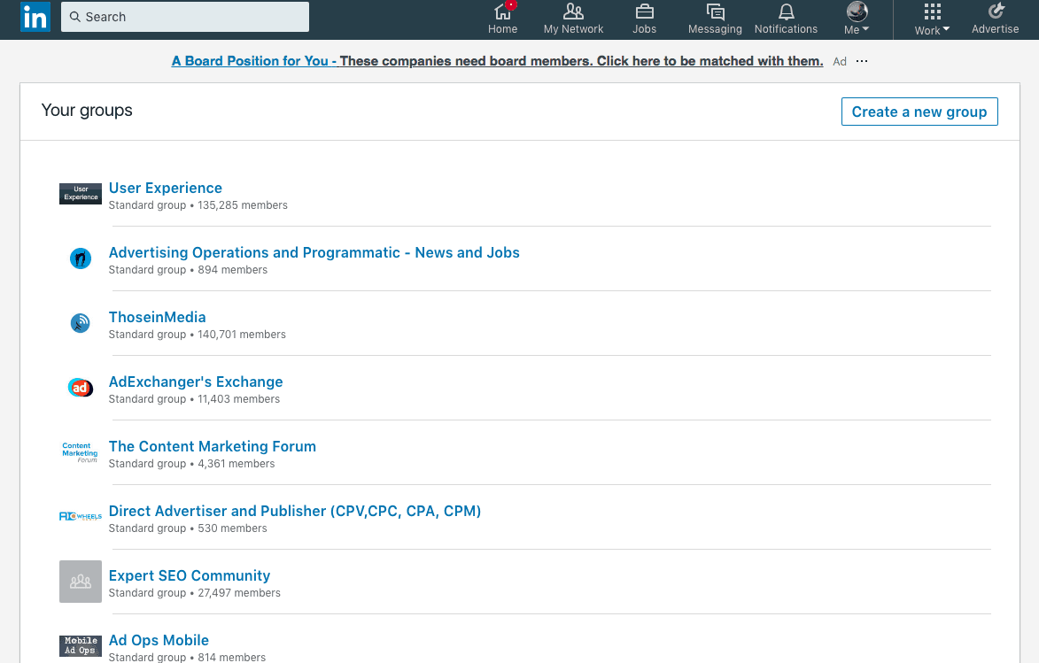 sharing within LinkedIn groups