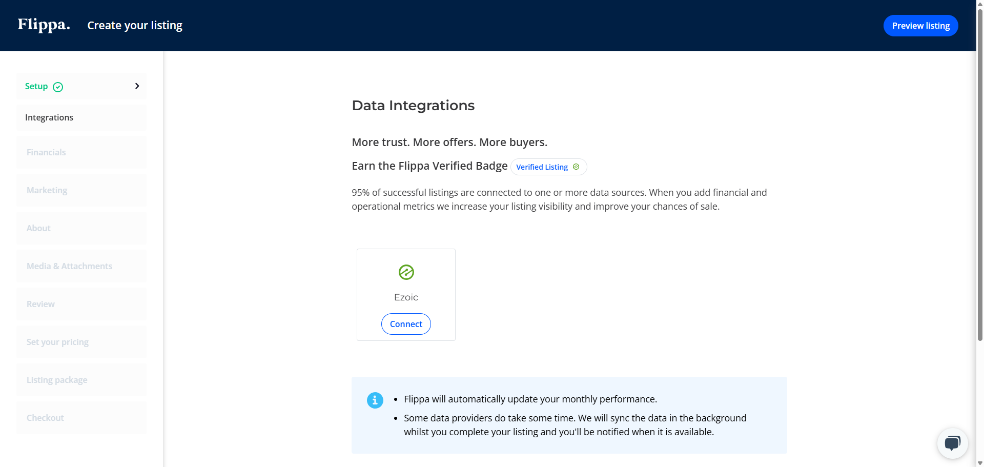 Connect Ezoic Data