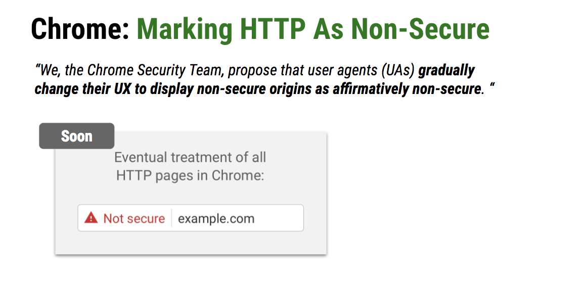 marking http as non-secure