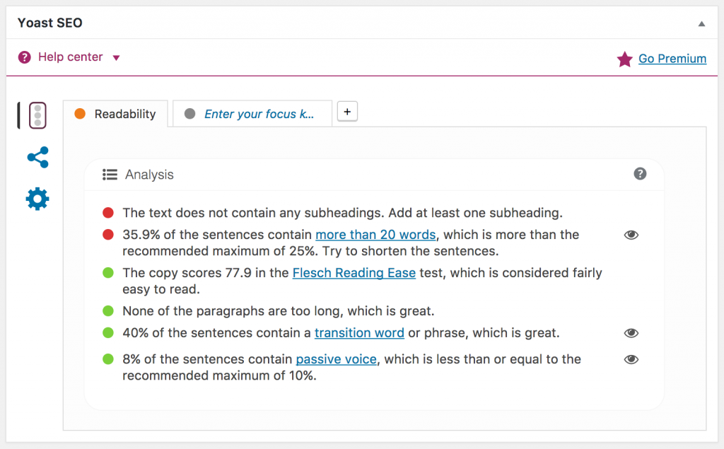 readability score