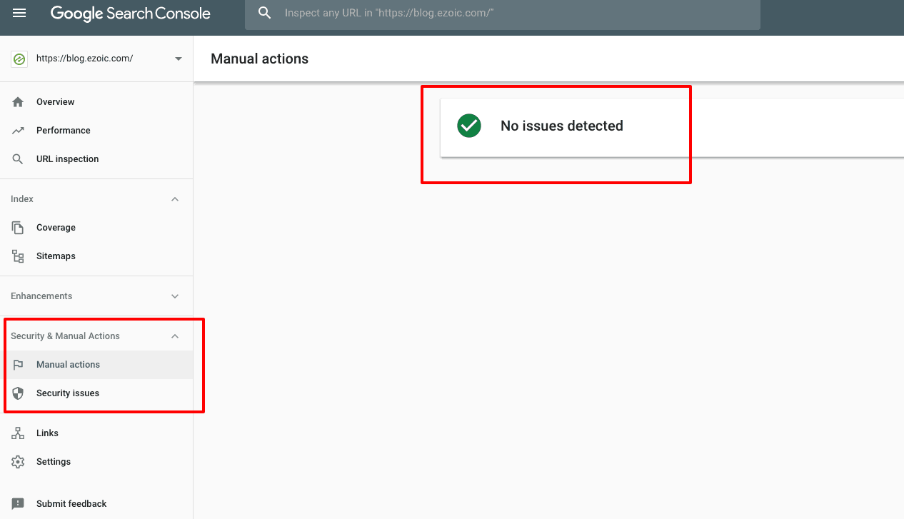 manual actions against your site - google penalty