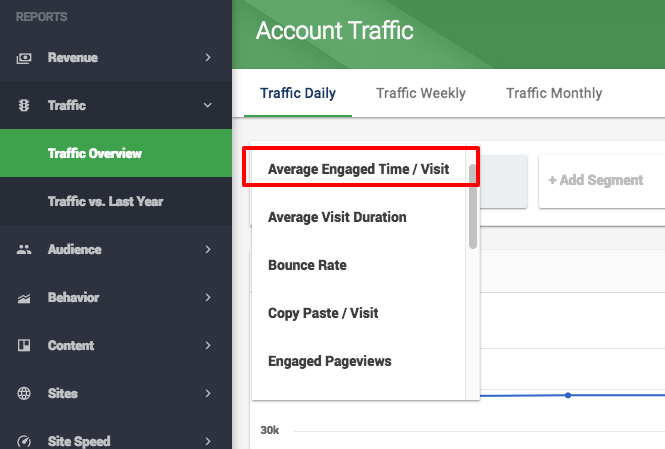 website engagement metrics